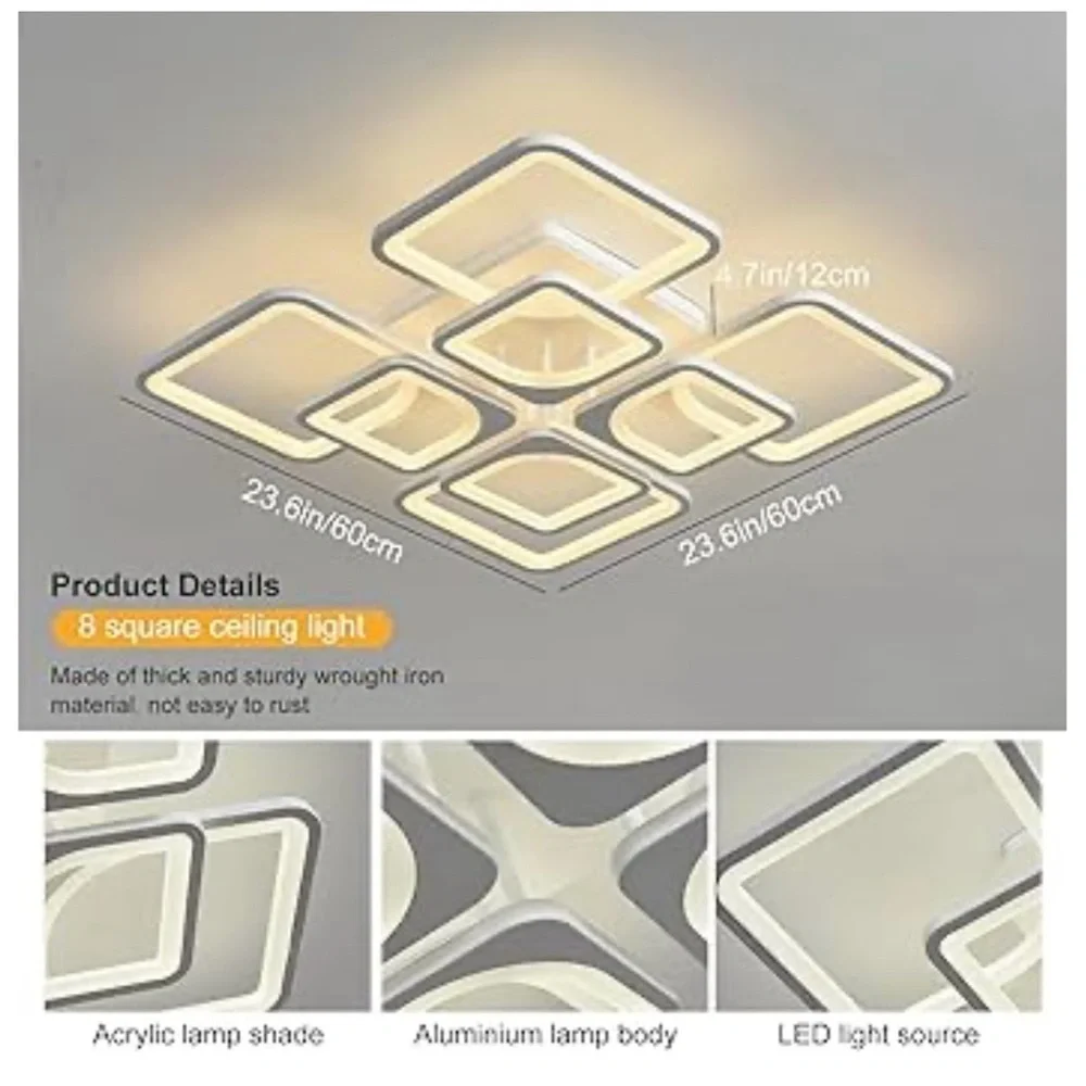 Modern LED Ceiling Light Fixture - Picture 2 of 4